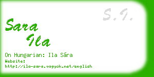sara ila business card