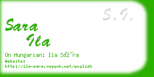 sara ila business card